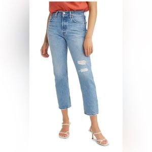 Levi’s 501 Distressed Crop Jeans Luxor Reconstruction W29 L26